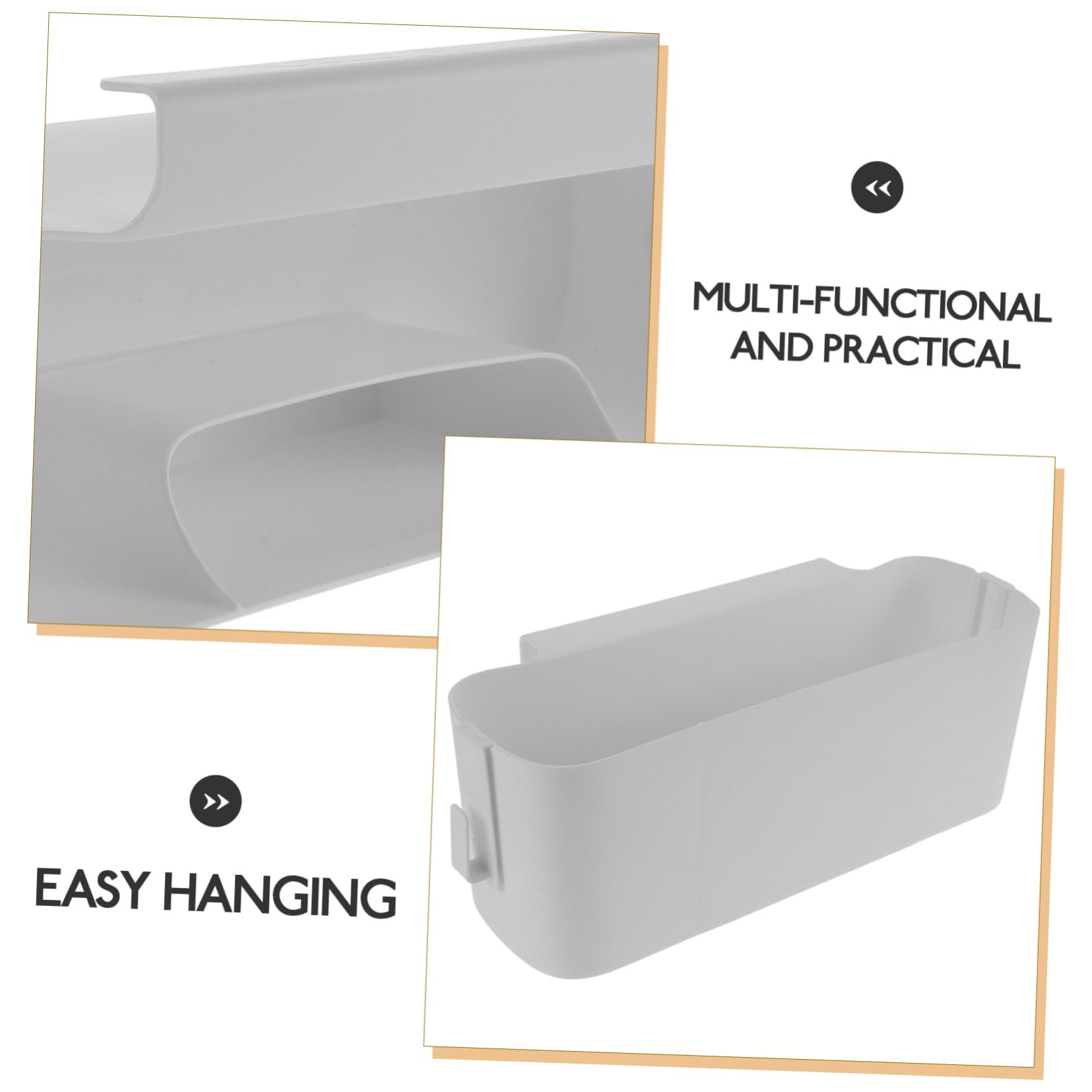 Mobestech Panier Suspendu Lit Blanc en Plastique Multifonction 2 Crochets Détachables, Organisateur de Chambre pour Université et Lit Bébé