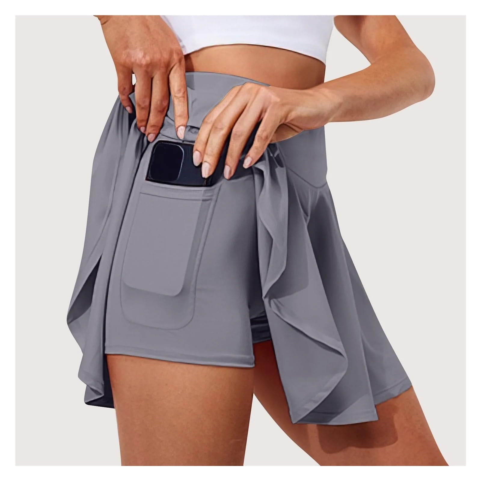 Gonna da Tennis Gonne Corte estive da Donna Sprint Fitness, Foderate ad Asciugatura Rapida, a Vita Alta, minigonne, Pantaloncini