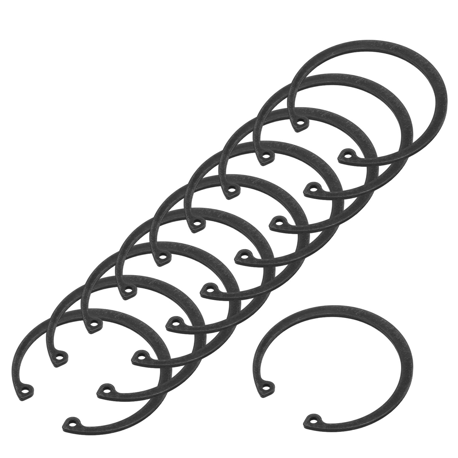 PATIKIL 10 Pcs Internal Retaining Rings, 58mm C-Clip Snap Ring 65 Manganese Steel Internal Retaining Circlip Snap for Automotive Grooved Shafts Stud
