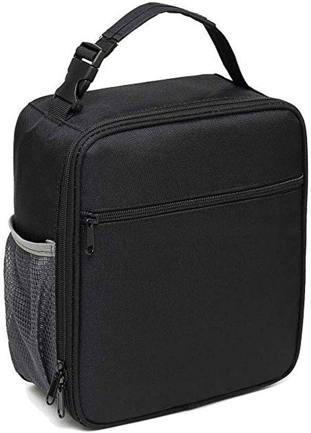 Insulated Lunch Bag Cooler Bag Compact 6L Lunch Bag for Men Women Office Kids School Adults Work Picnic Travel College Premium Lunch Bag (Black)