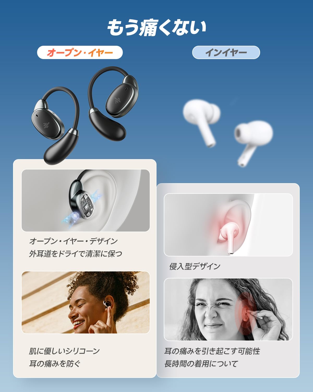 Amazon.co.jp: Donner オープンイヤーヘッドフォン Bluetooth 5.3