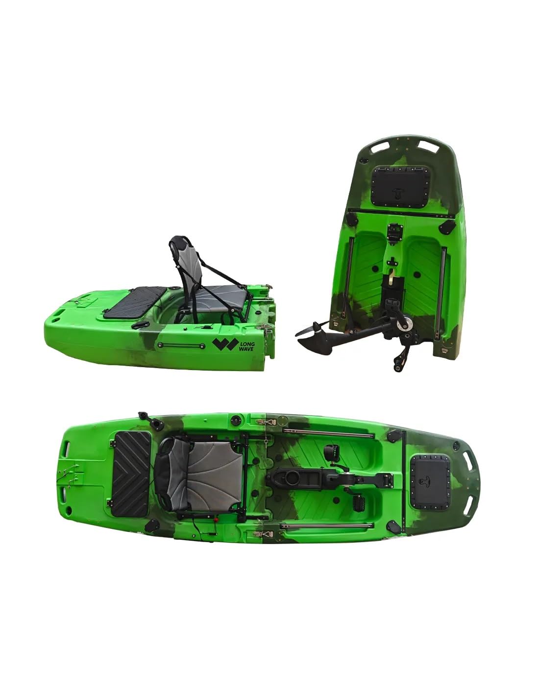 Kayak da pesca rimovibile Long Wave Tagli