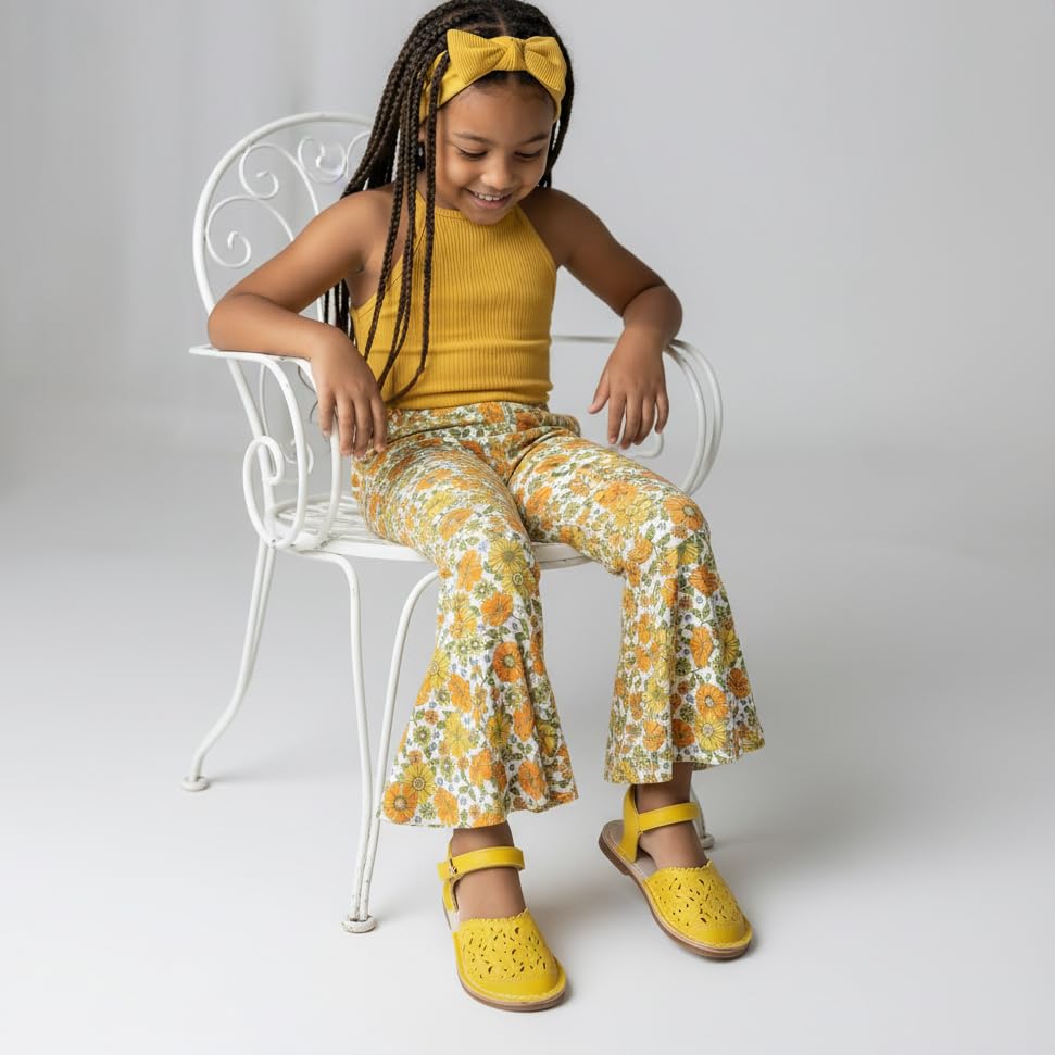 Image of THEE BRON Toddler Floral Cutout Closed Toe Sandals for Girls Breathable Summer Shoes