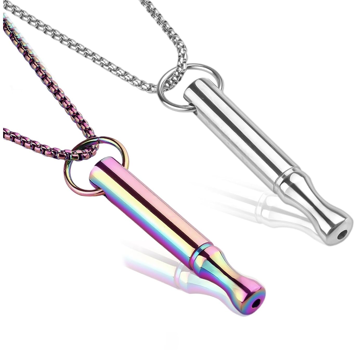 Collier Et Bague Anti-stress Respiratoire – 4 Pièces En Acier Inoxydable | Pour Gestion Anxiété, Sommeil, Sevrage Tabac