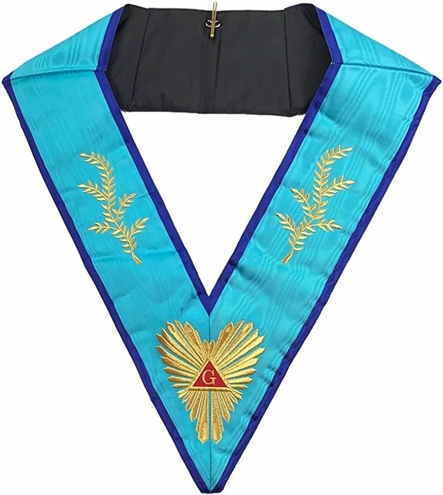Bricks Masons Masonic Memphis Misraim Worshipful Master Collar Machine embroidery