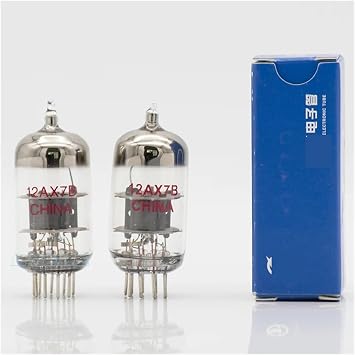 12AX7B 12AU7 Tube Replaces ECC83 7025 6N4 Tube Precision Matching Suitable for Audio Amplifier12AX7B 2pcs