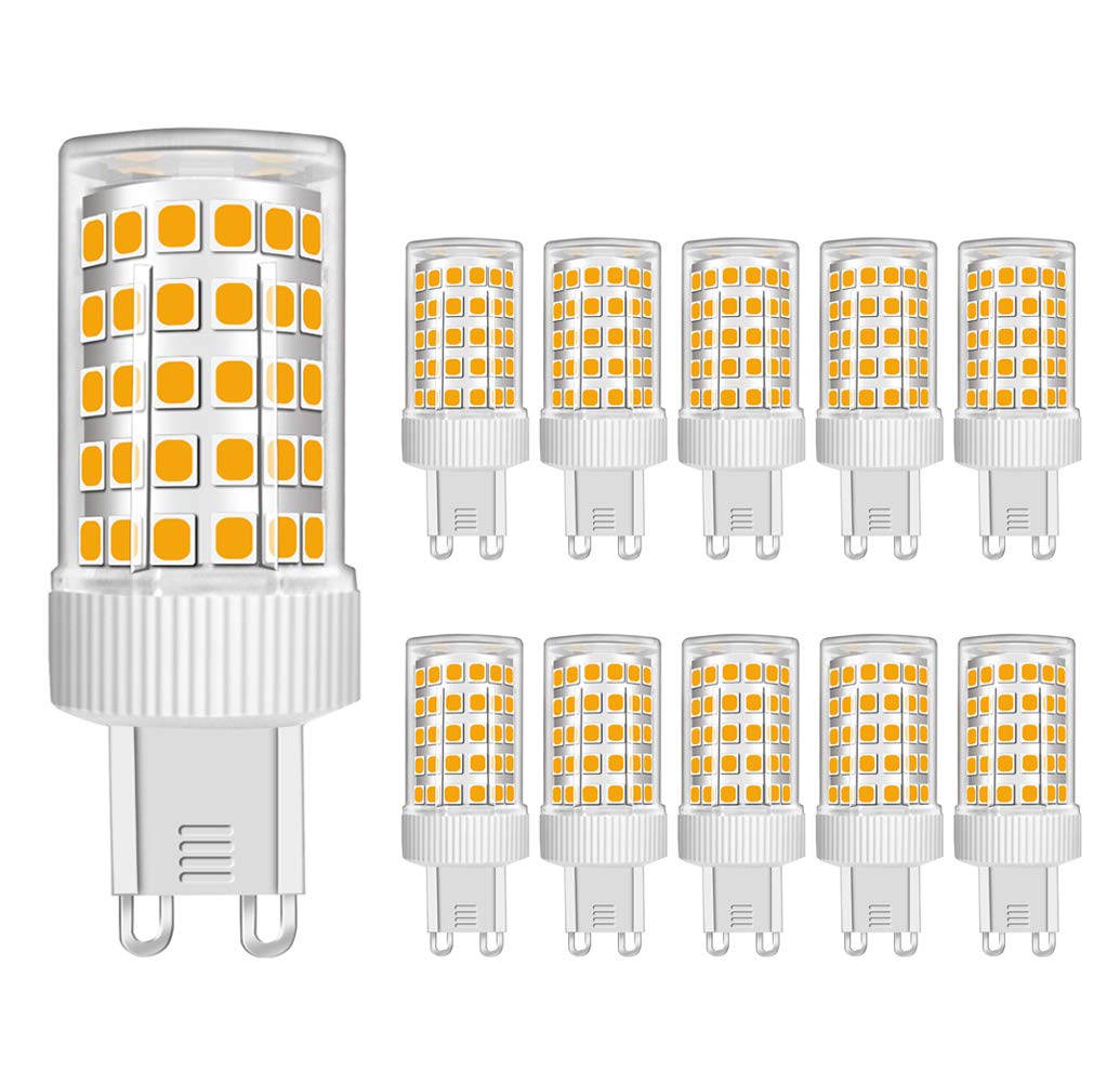 MENTA G9 LED 10W Light Bulbs, Warm White 3000K, 10W Equivalent 80W Halogen, 800lm, 10W G9 Energy Saver Bulbs, Not Dimmable, Φ22*58mm, AC 220-240V, 10 Pack