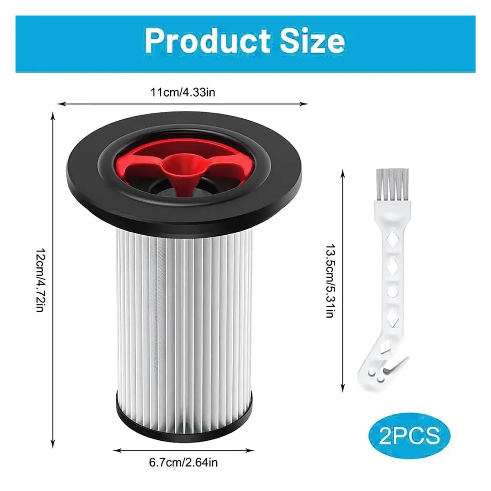 Compatible Con Bosch, Filtro HEPA Y Juego De Cepillos
