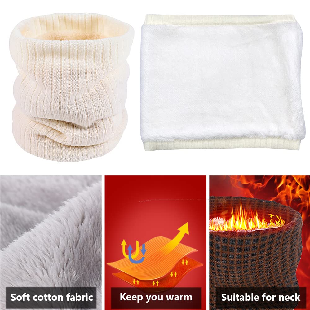 ehsbuy Scaldacollo In Pile Scaldacollo Termico Sciarpa a Cerchio Lavorata a Maglia Invernale Unisex Spessa Per Sport In Bicicletta