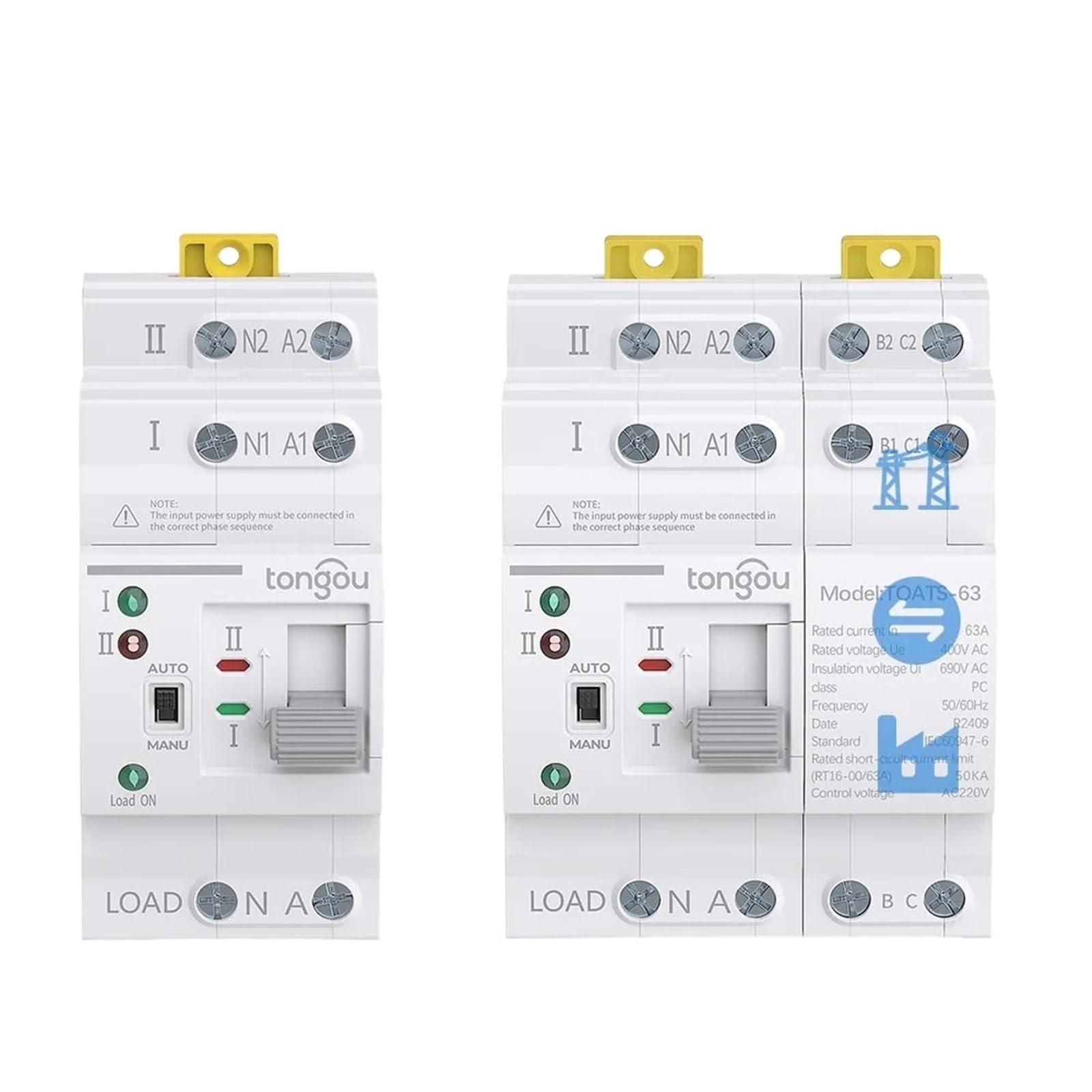 Interruptor de transferencia automática 110V 63A selector eléctrico 5