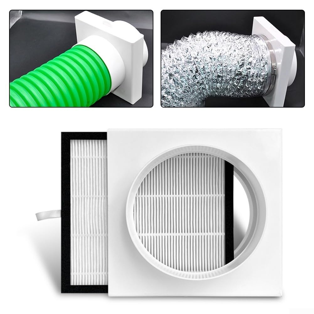Produktbild von HEPA Inline-Luftfilterbox 110 Mm – Mit Aktivkohle, Für PVC/PE-Rohre, Staub- Und Insektenfilter, Wechselbar