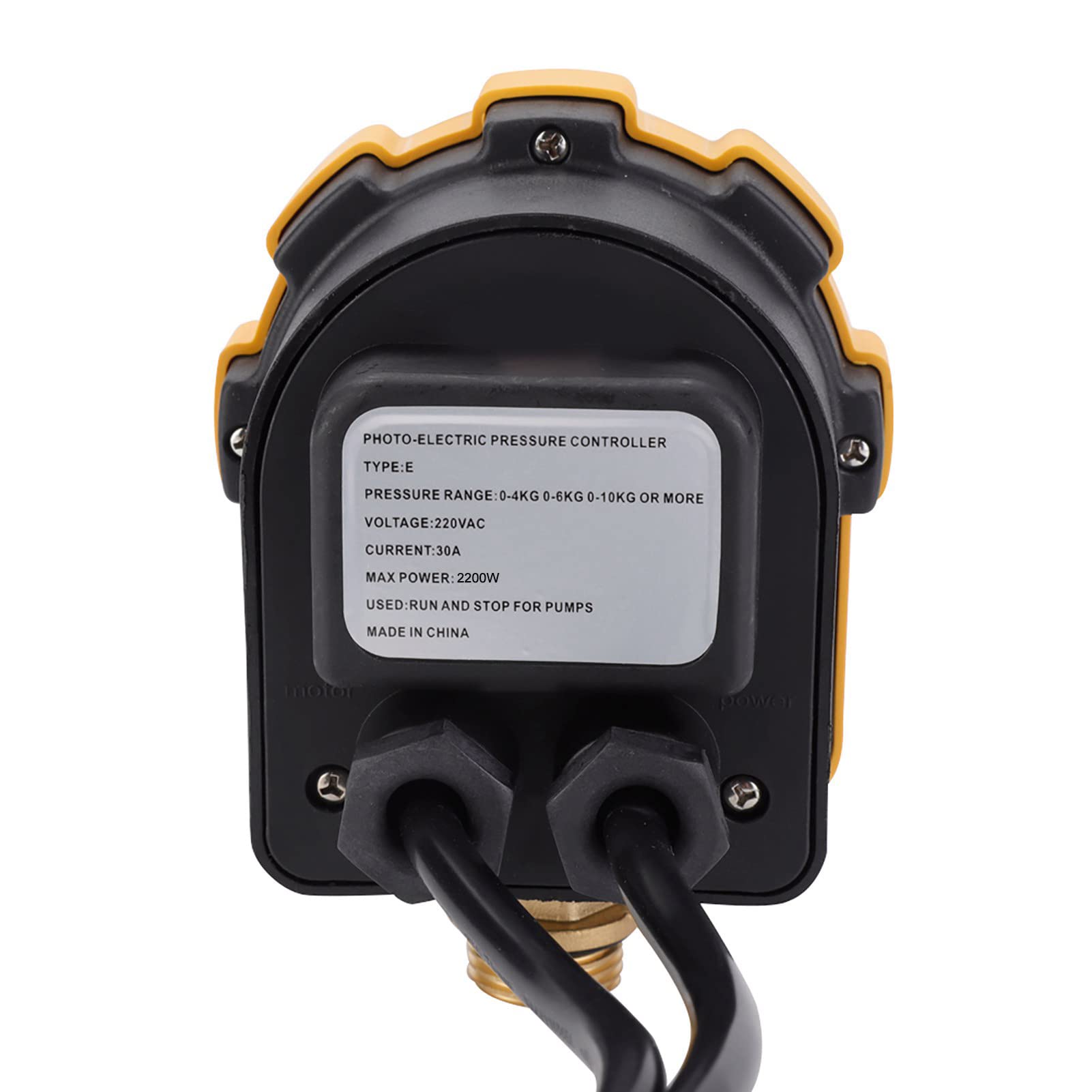 Pressostat de Pompe à Eau, Régulateur de Pression Automatique 0~10 Bar 220 V, Interrupteur de Commande de Pompe à Eau, Régulateur de Pression D'eau Réglable, pour Pompes