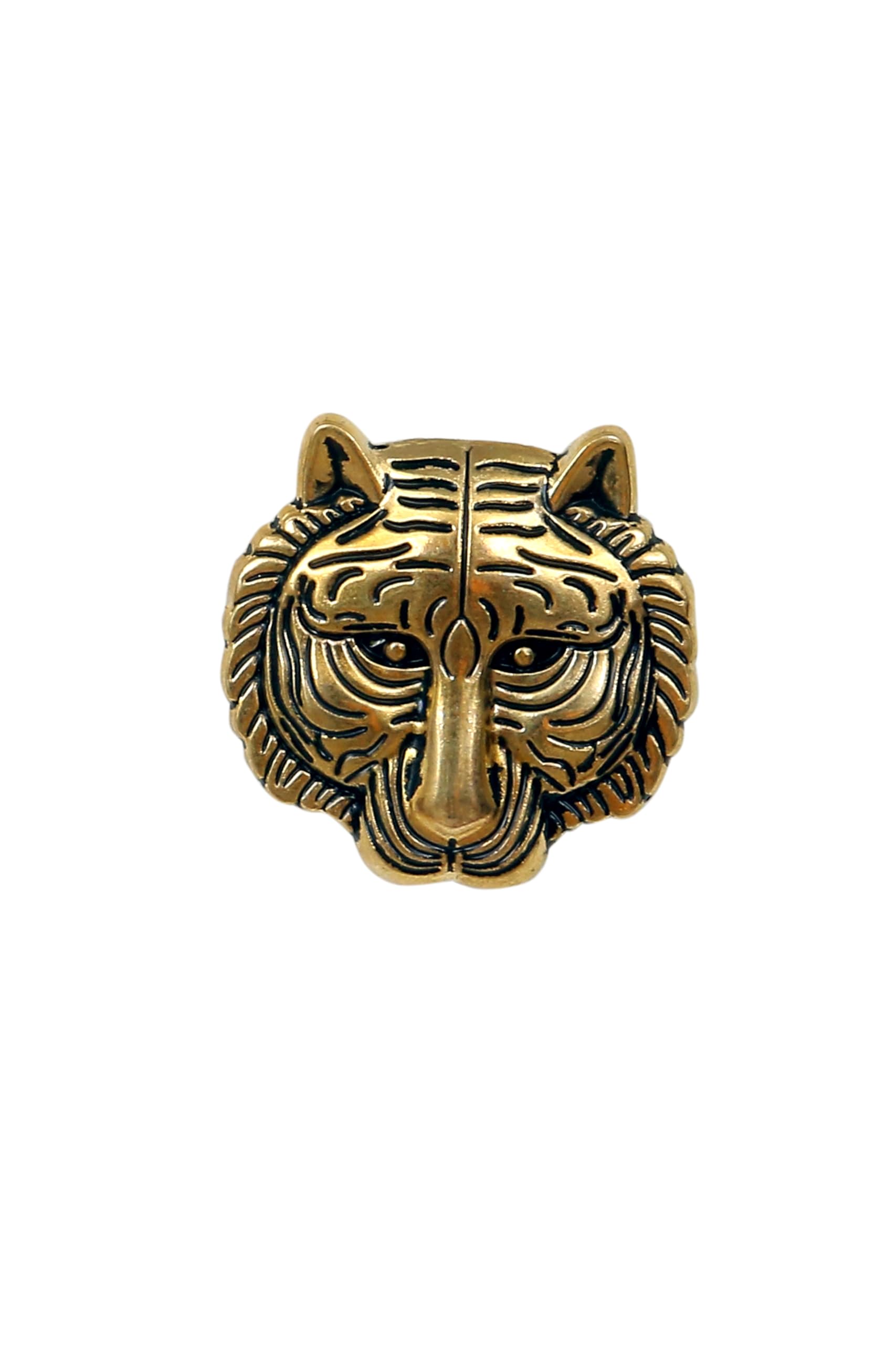 Voxon Tiger Head Brooch Pins. Gold Silver Animal Lapel Pin,Charm Lion Coat Collar Brooch for Men Suit Pin (Gold)-picture-30