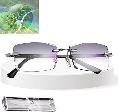 Sapphire - Lentes de lectura inteligentes de doble enfoque, de alta dureza, anti luz azul, alta dureza, anti-azul, progresivos, lejanos y casi de