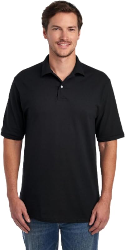 Polo de manga corta SpotShield Jerzees para hombre, resistente a las manchas, tallas S-5X