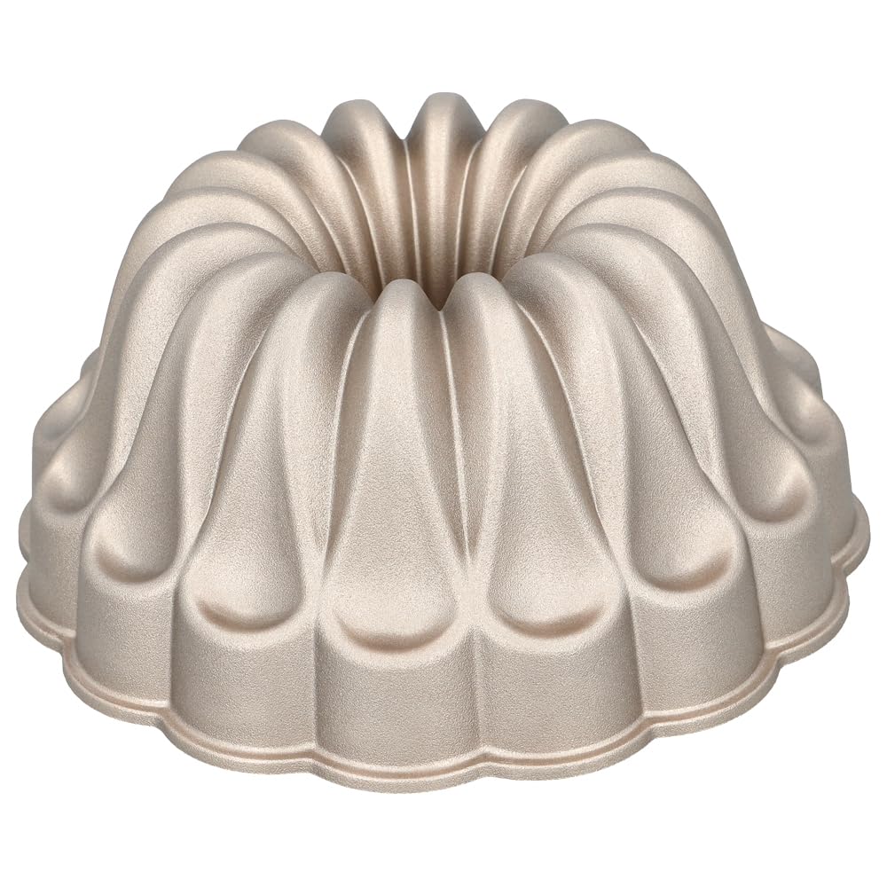 Aluguss-Kuchenform Fountaine - Birkmann - champagner, Ø 23,5 cm, 23,5 x 23,5 x 10,5 cm, Aluguss, Motivbackform, Antihaftbeschichtung, Ostern Backform, Ostern Motivbackform