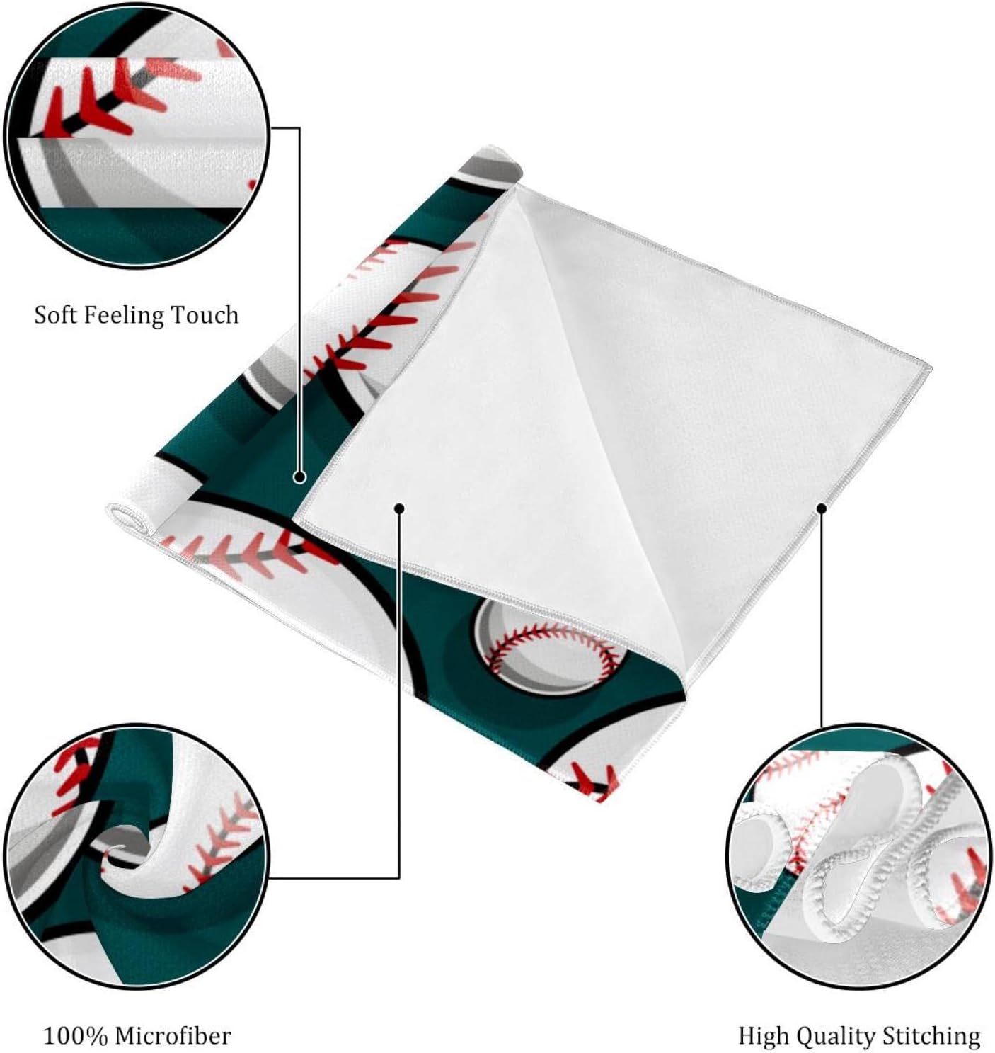 Baseball Softball Pattern Sports 2 Pieces Cooling Towels for Sweat, Sport Towels Quick Dry, Premium Microfiber Camping Towel Great for Outdoor Activities Beach : Sports & Outdoors
