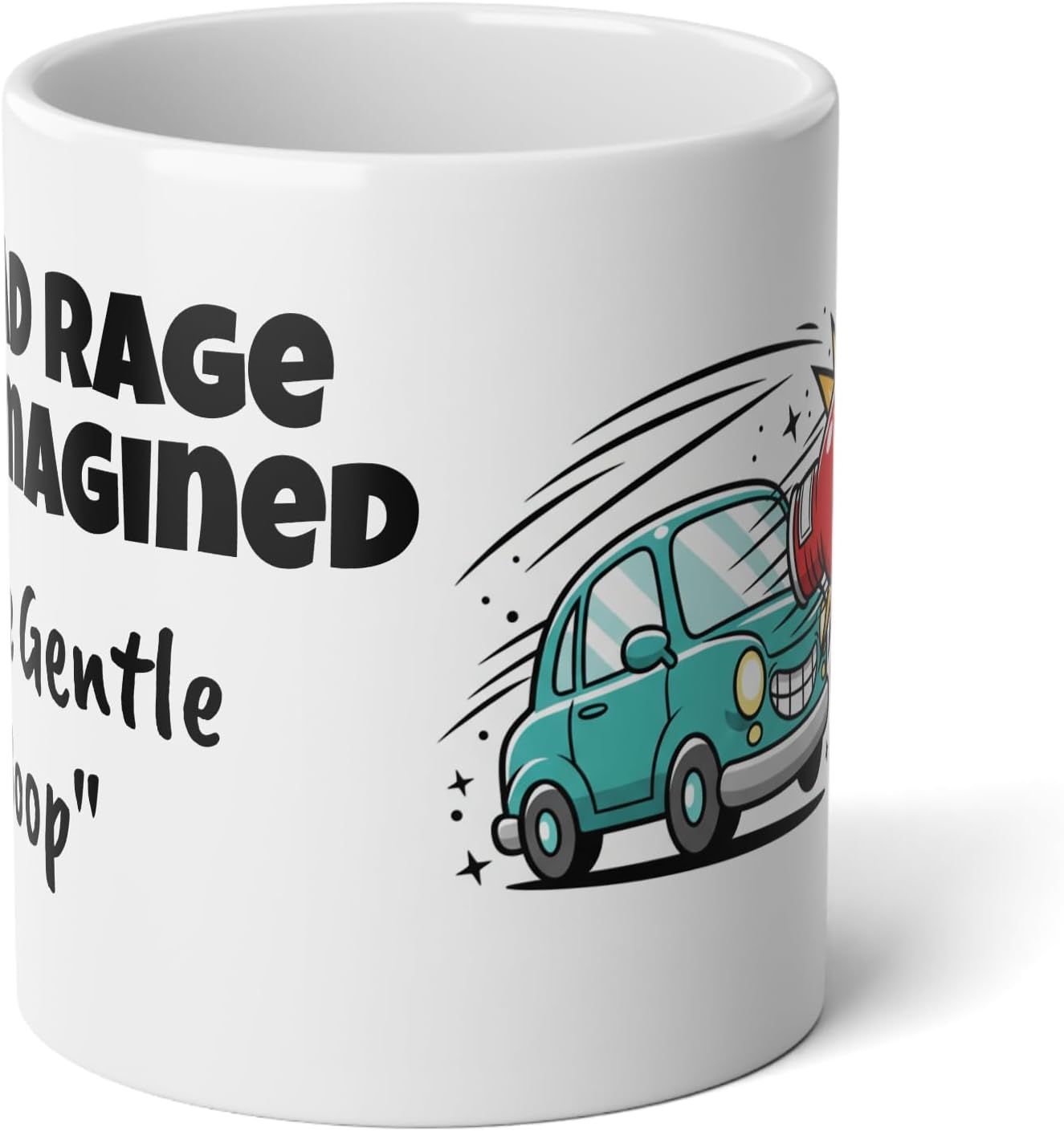 Road Rage Re-Imagined Ceramic Mug The Gentle Boop Funny Cartoon Boxing Glove 20 oz Mug for Drivers, Commuters, and Stress Relief - Image 5