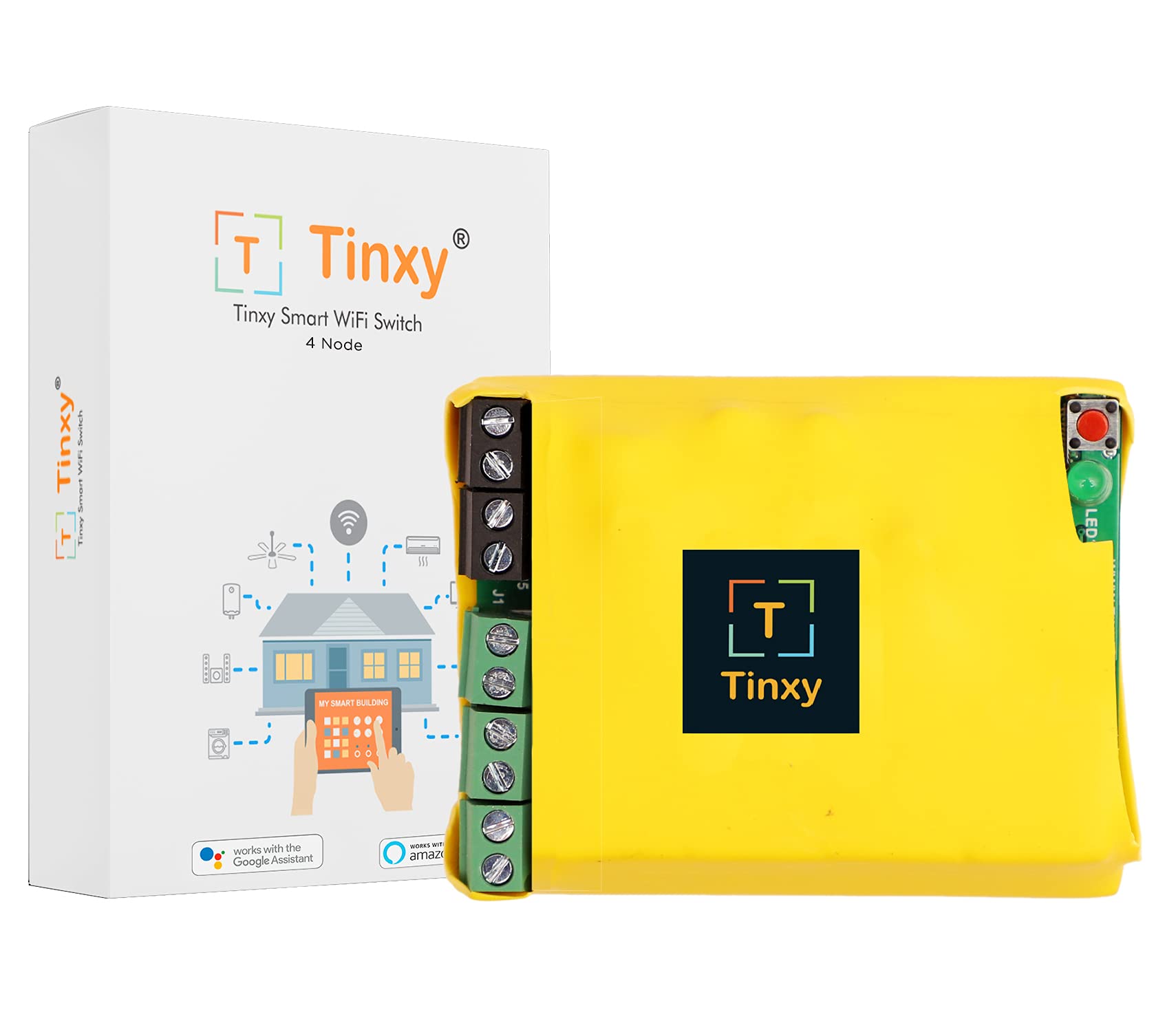 T Tinxy Device 4 Node Retrofit Smart Switch. Works with Google home and Alexa (B07PCS8W5R) Amazon Price History, Amazon Price Tracker