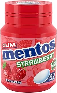 Mentos Strawberry Sugar Free Gum 40 pieces 56g