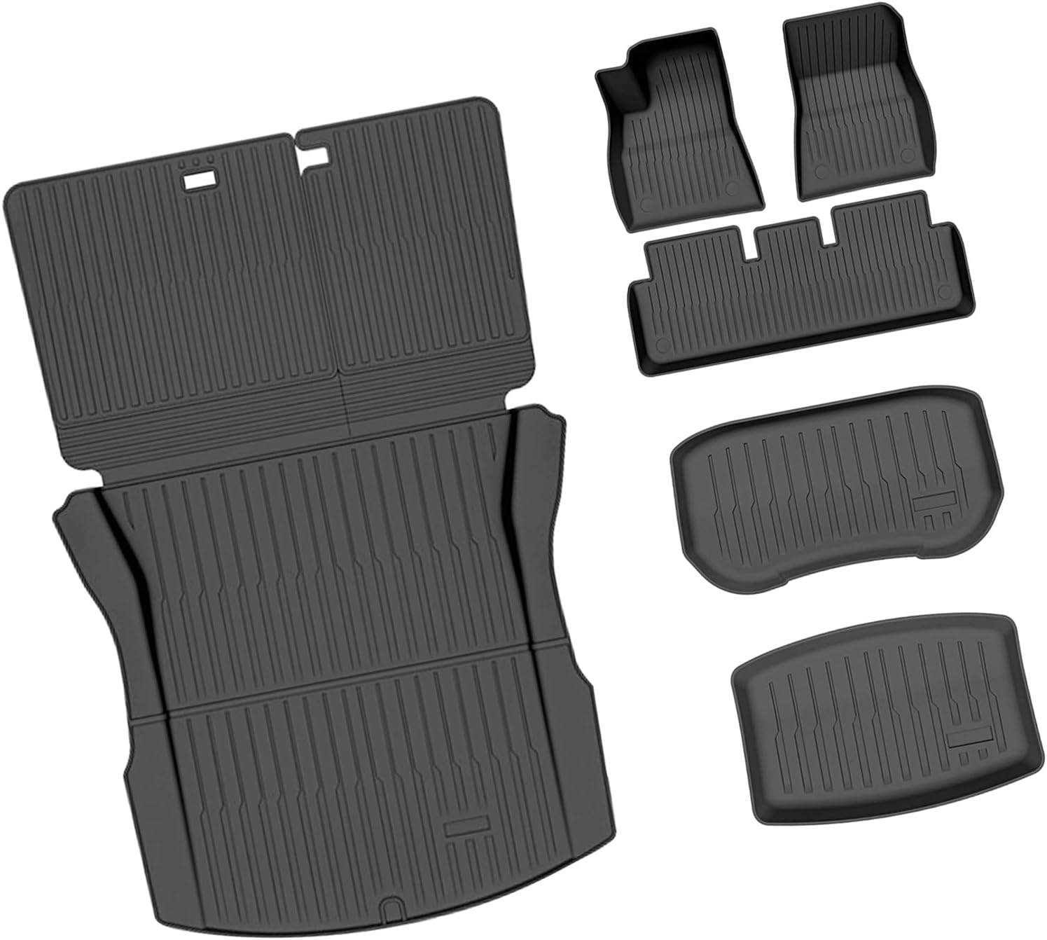 Floor Mats for 3 2024 Anti-Slip Front & Rear Trunk Mats Cargo Liner Automotive Interior Accessories