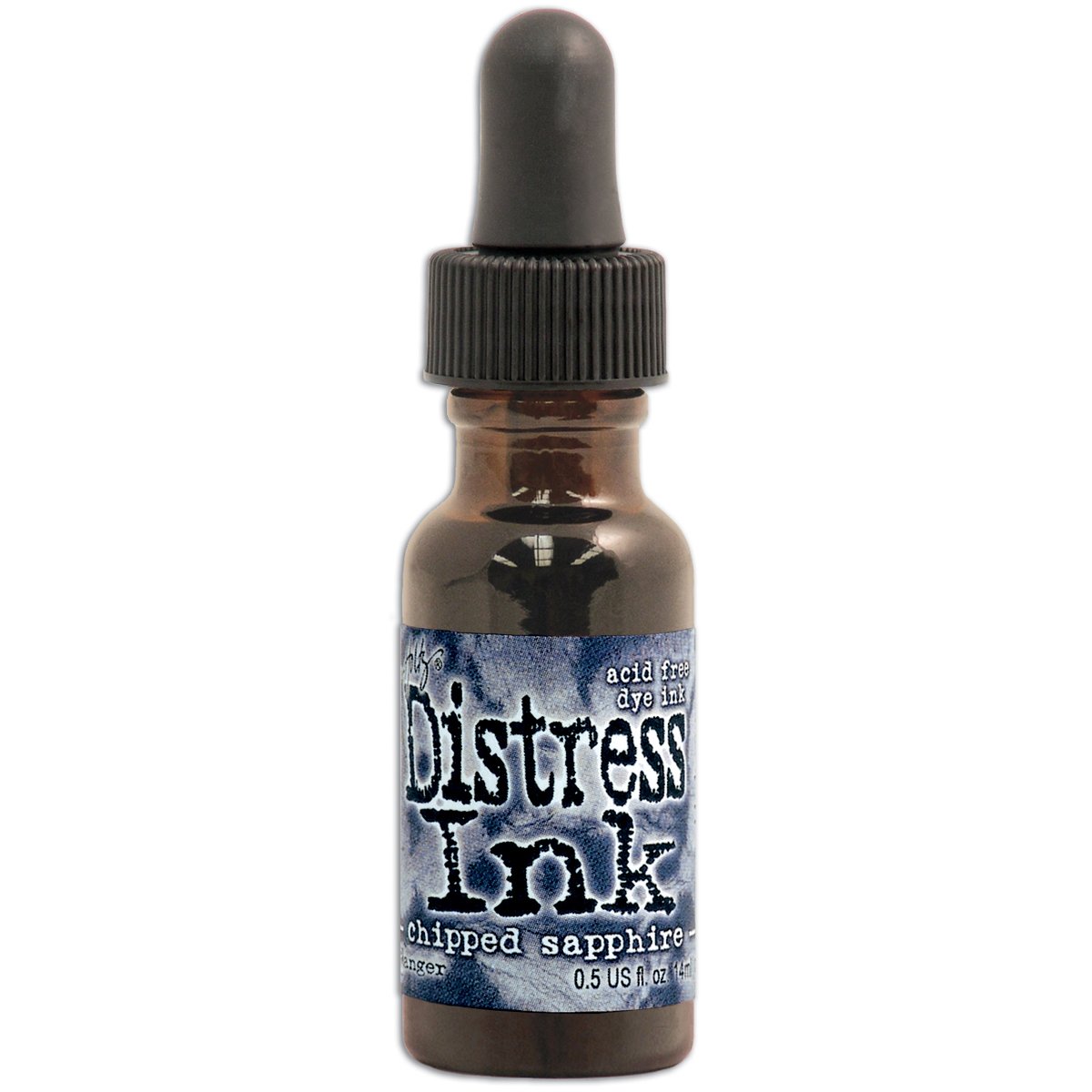 Tim Holtz 0.5 oz Distress Ink Re-Inker Chipped Sapphire