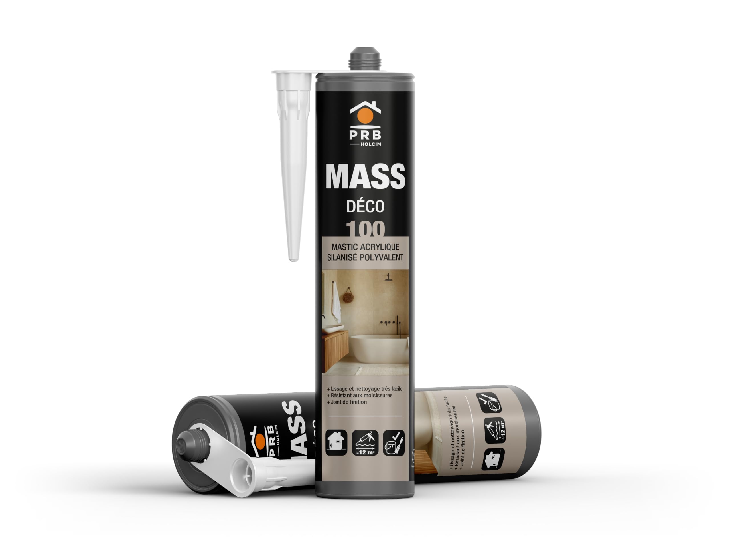 6 Cartouches de Mastic Acrylique Silanisé Blanc Brillant 6x290ml - Joints de Finition Intérieur et Extérieur