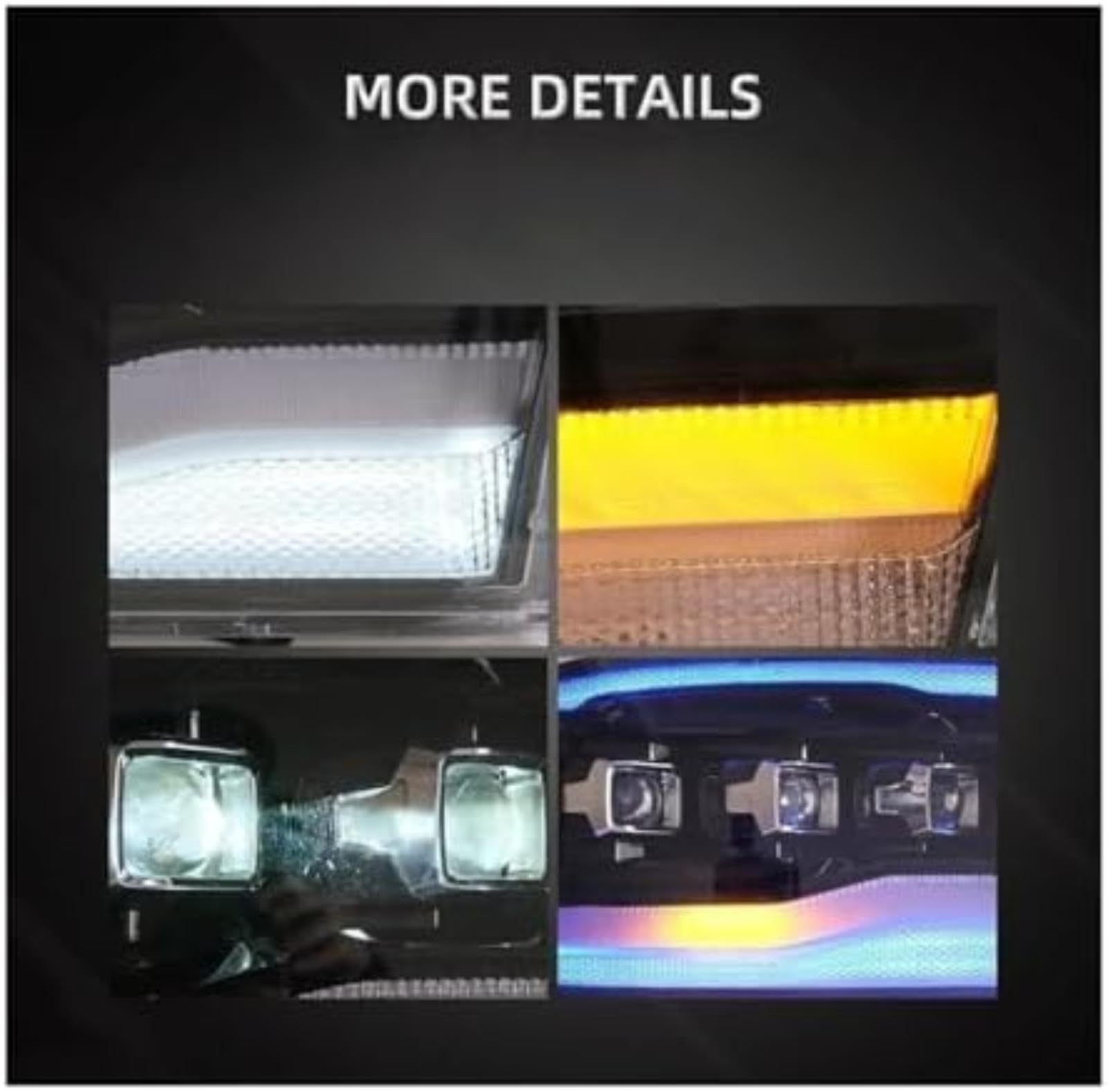 Dla DODGE, dla Ram 1500, dla Ram 2500 2009-2018 lampa czołowa światła przeciwmgielne drl do jazdy dziennej Tuning montaż reflektorów samochodowych reflektor włączony (Amber) (Amber)