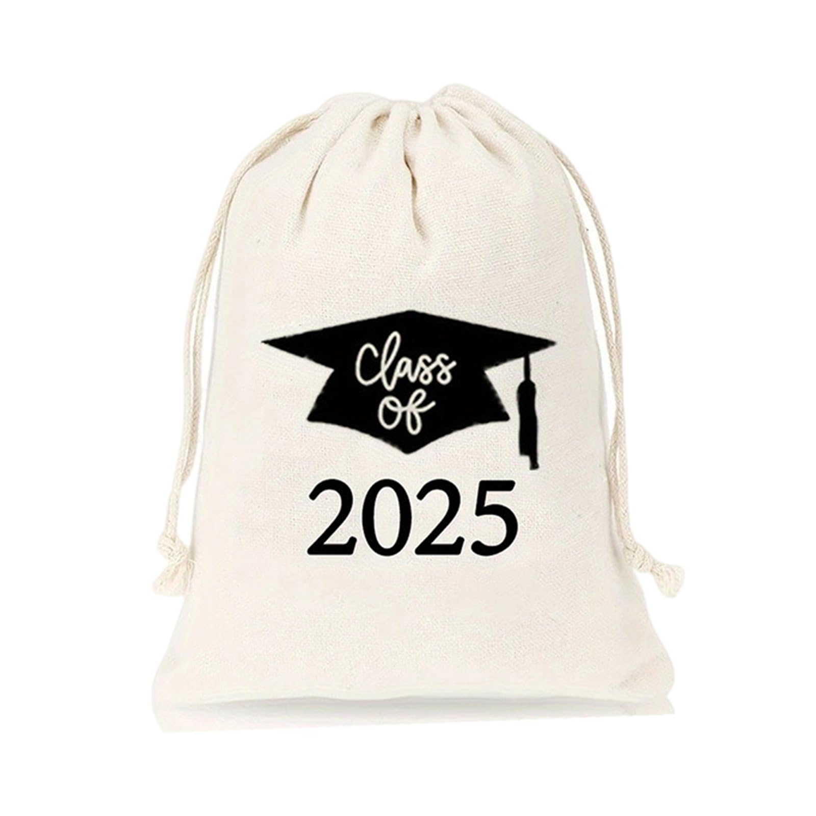 THOANBY Graduation Bags,2025 Graduation Present Bags Canvas Drawstring Bags Graduation Keepsakes Bag for Graduation Party