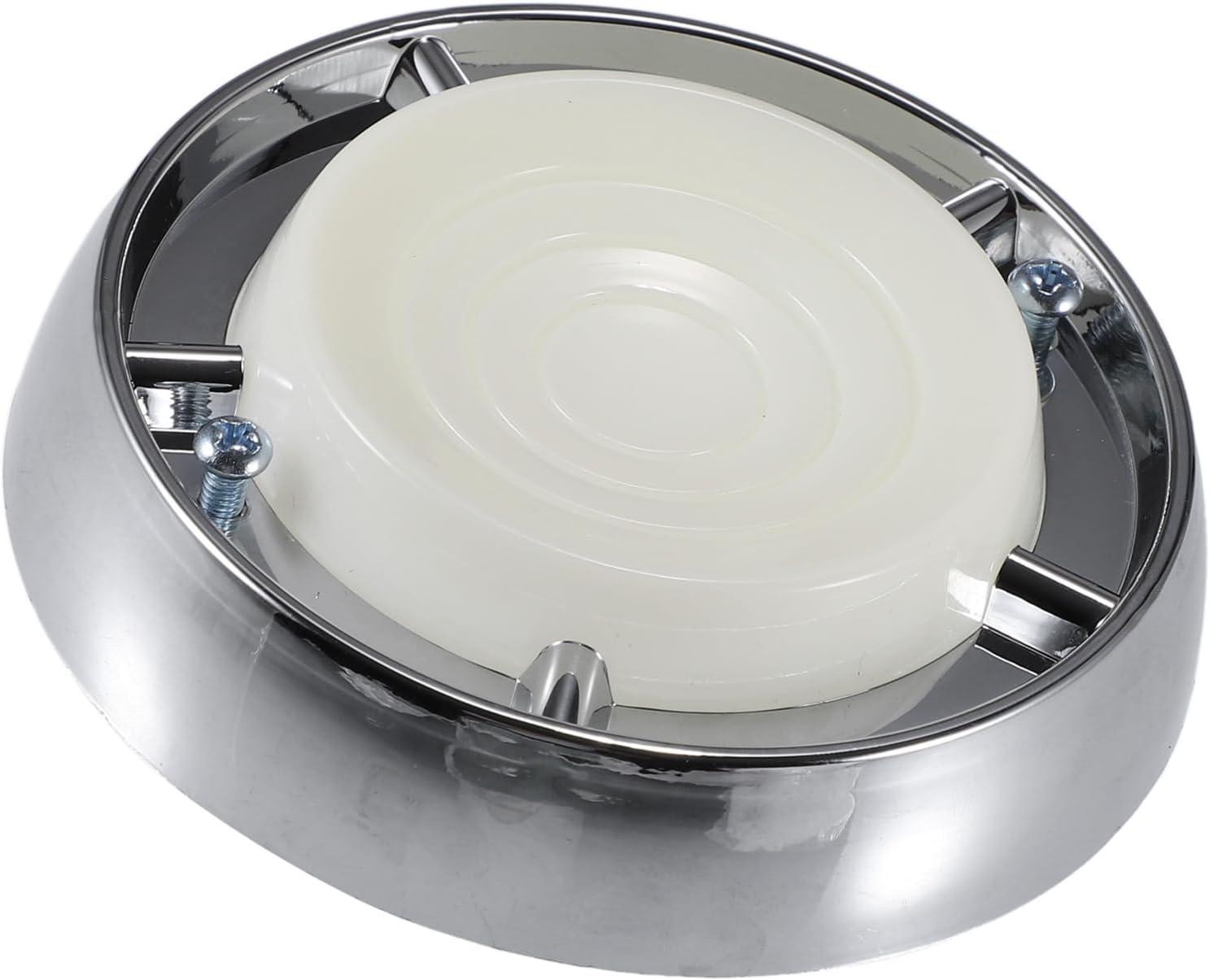 Car Dome Light Bezel Lens Lamp Cover with Screws Car Interior Light Lens for Ford for Mustang 1967-1970 Plastic Silver Tone Vehicle Components