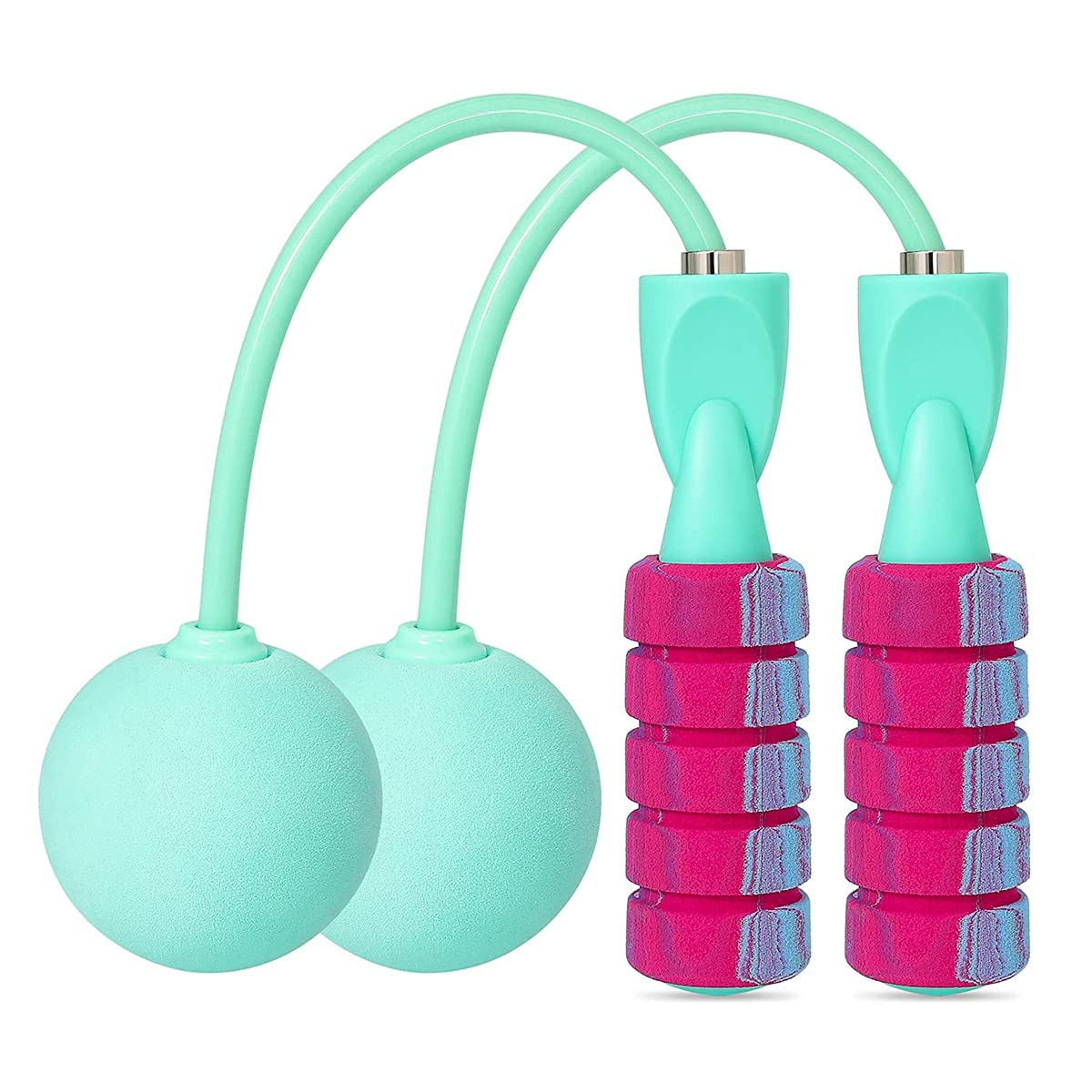 Ropeless Skipping Rope for Fitness, Weighted Tangle-Free Rapid Speed Cordless Jump Rope for Men Women Kids