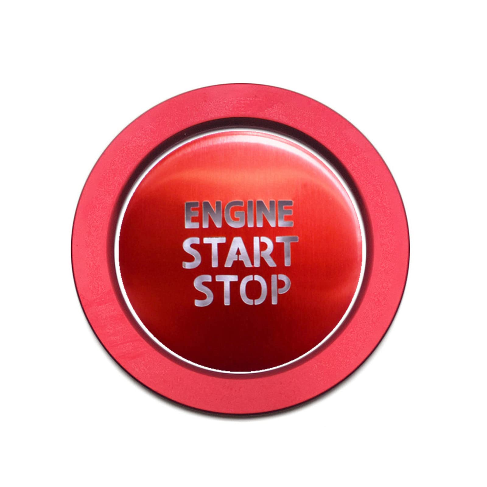 Engine Push Start Stop Button Cover Trim for Toyota Tacoma, Car Accessories Interior Trims for Tacoma, Aluminum Alloy, Red
