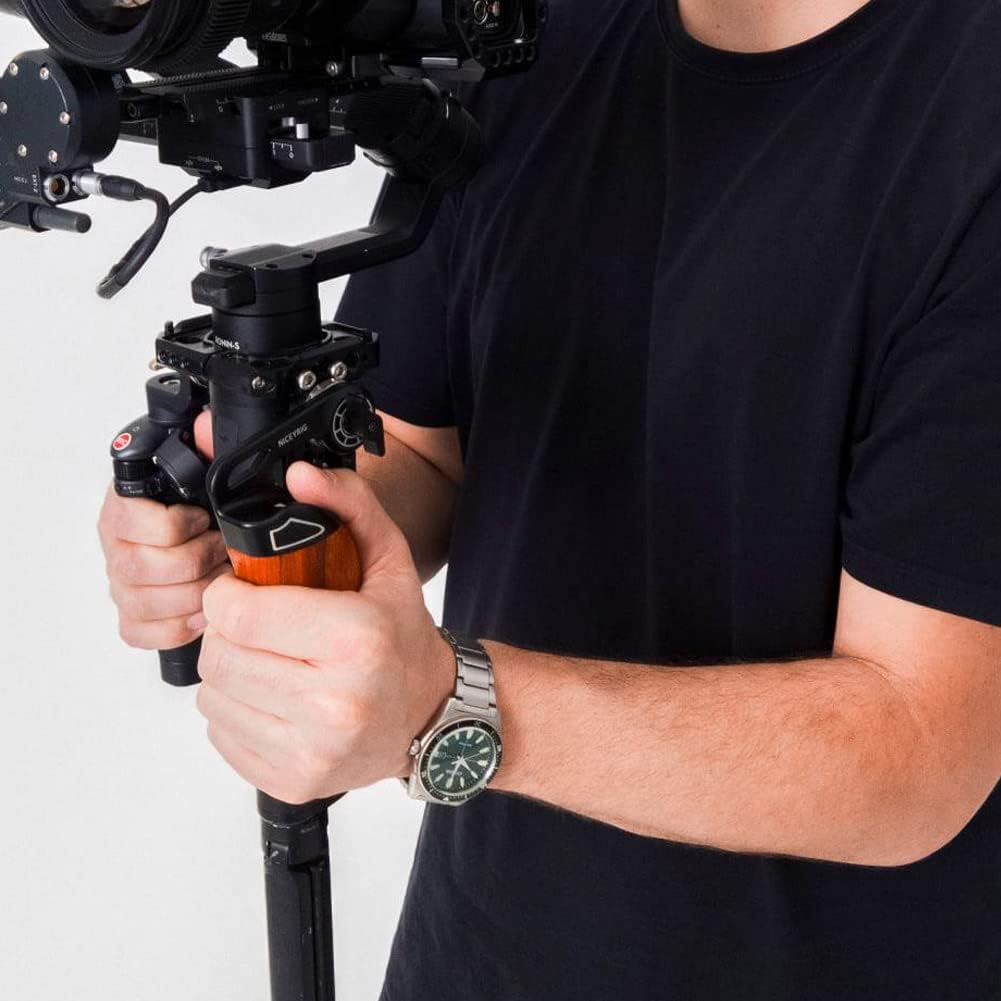 NICEYRIG Wooden Handle Grip with Extension Rosette Mount Arm, Left Side for Sony FS7 FS5 FX9 RED Kinefinity Cinema Camera Camcorder - 424