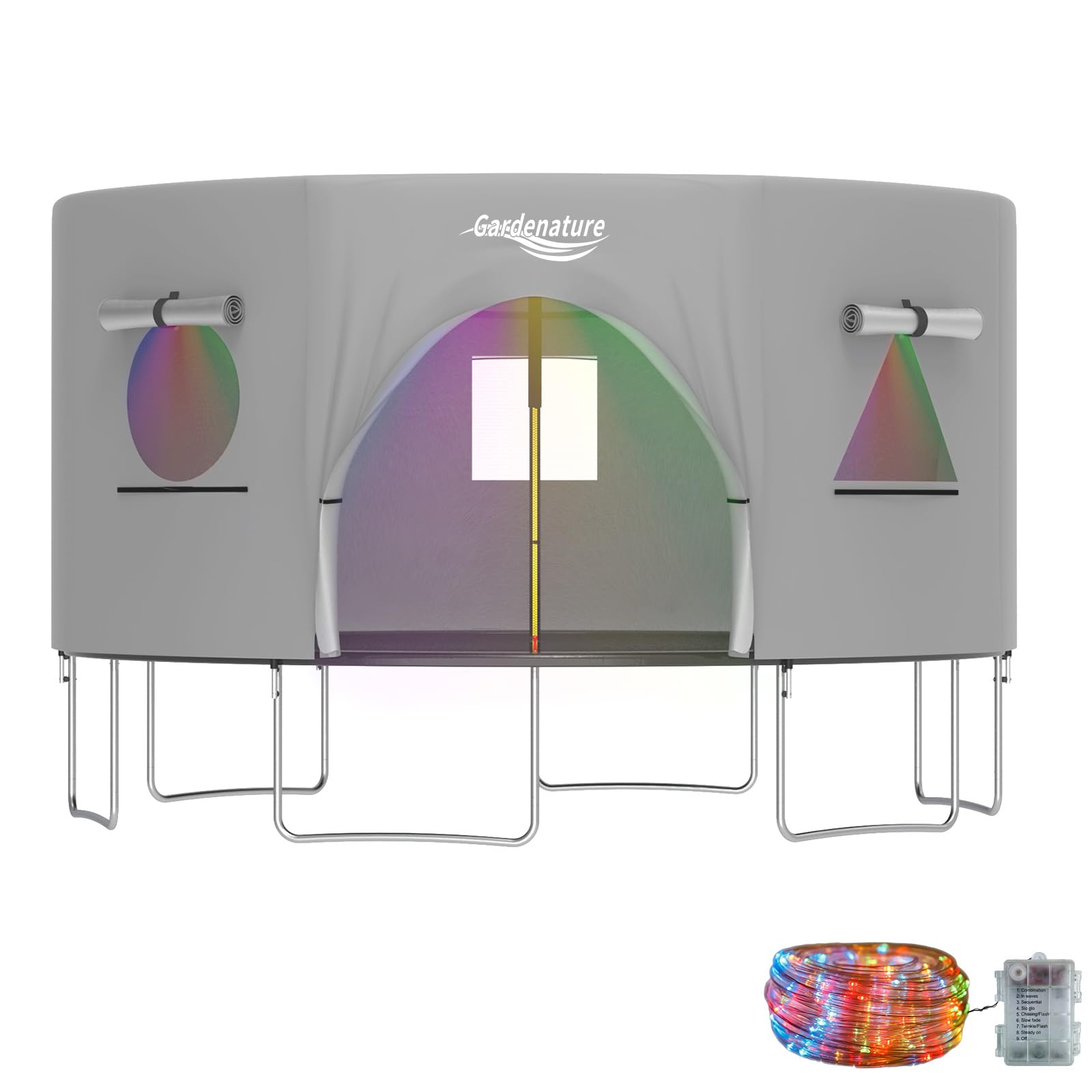 Gardenature Tent for Trampoline(Tent Only) Fits for 14FT Frame 6 Straight Poles Round Trampoline Accessories