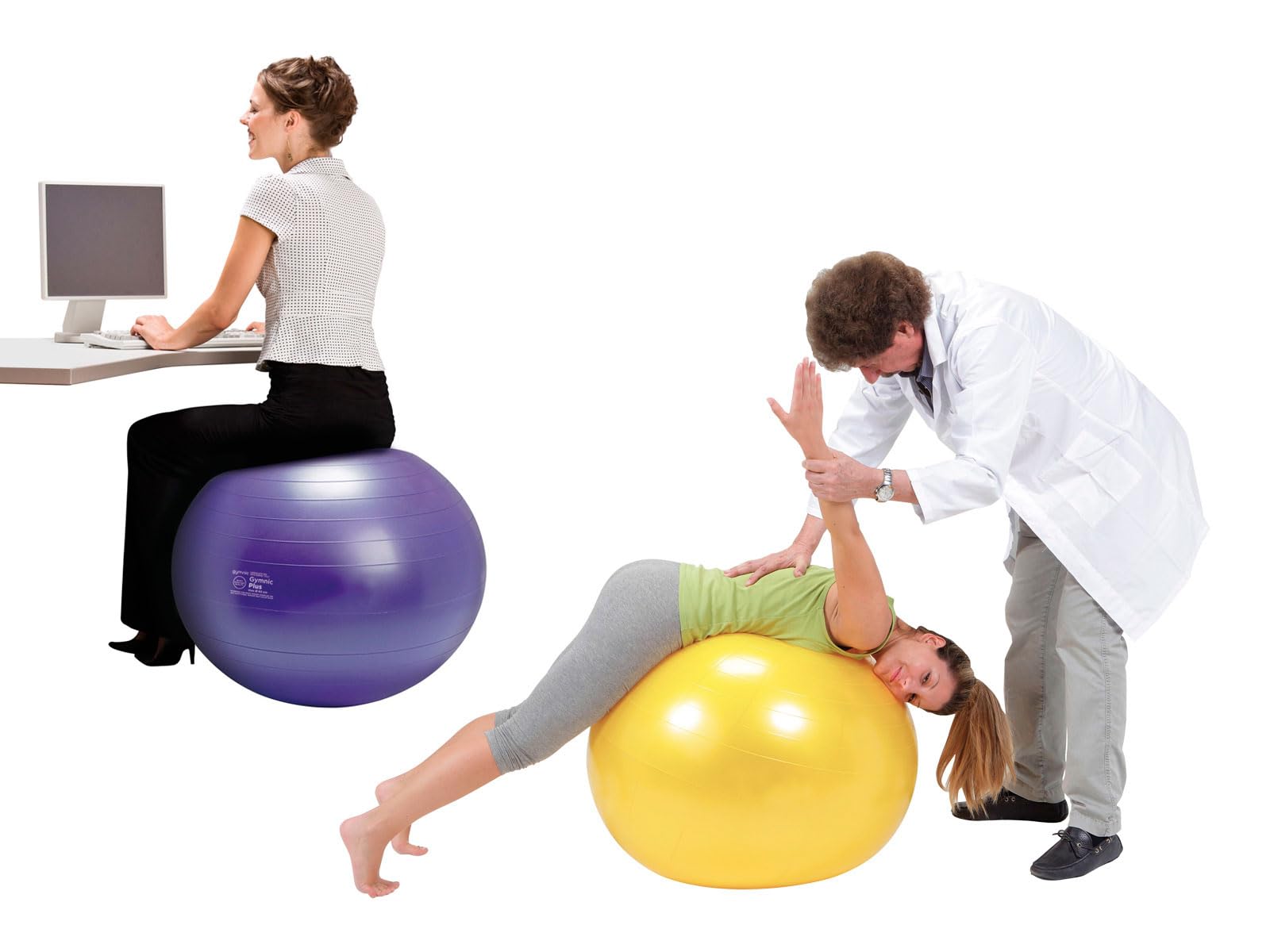 Gymnic Classic Plus Burst-Resistant Exercise Ball Blue 65 cm product thumbnail 3