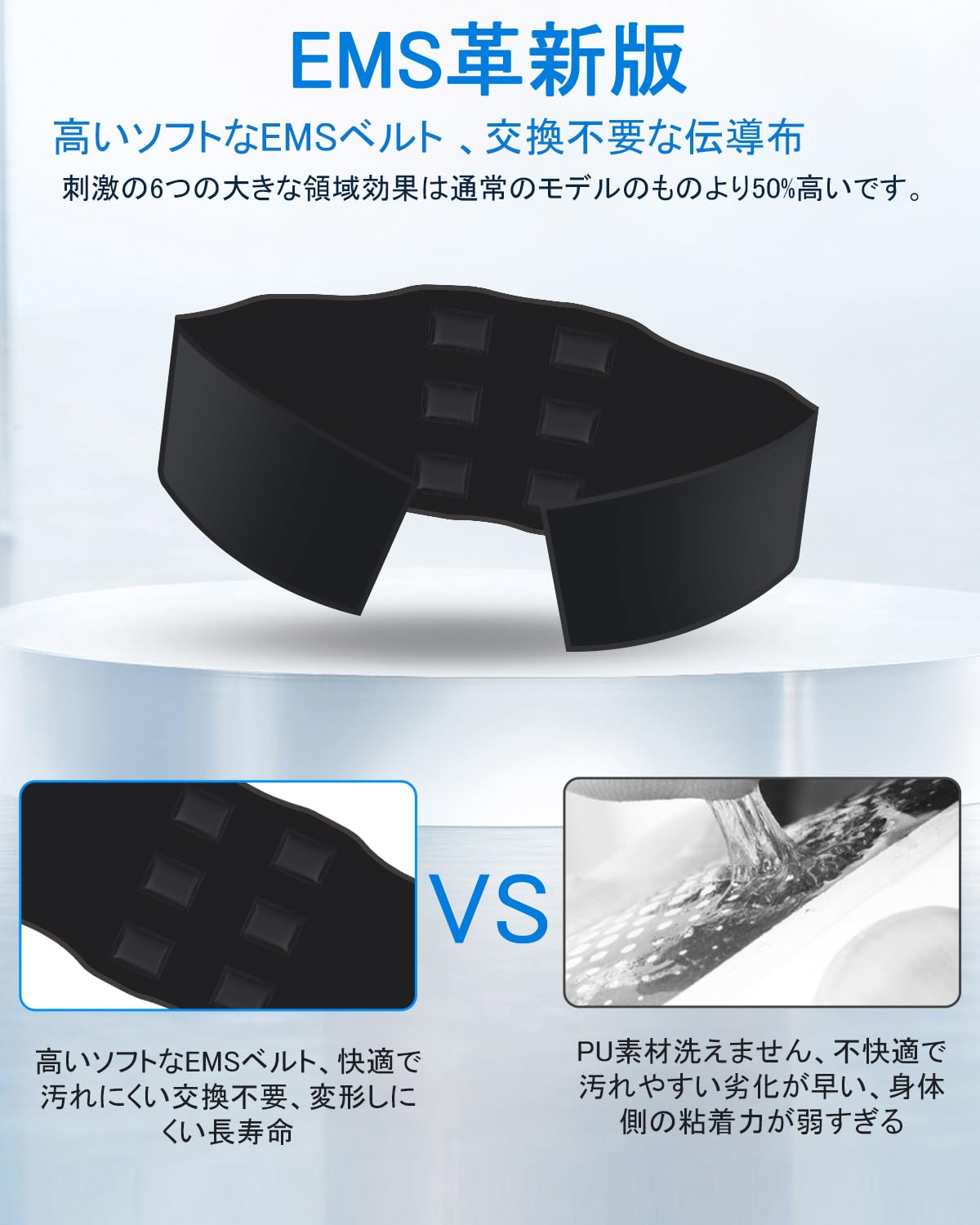 Amazon.co.jp: 【2026新登場 】EMS 腹筋ベルト ジェルシート不要 6腹筋