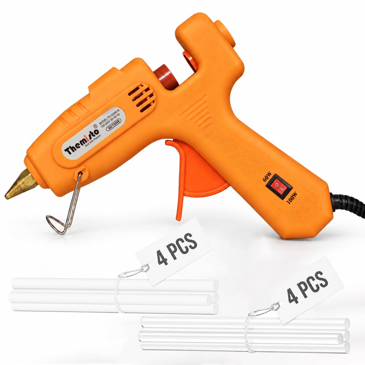Themisto Hot Glue Gun - 60/100W, 8 Sticks Included -1 Themisto Hot Glue Gun - 60/100W, 8 Sticks Included -1