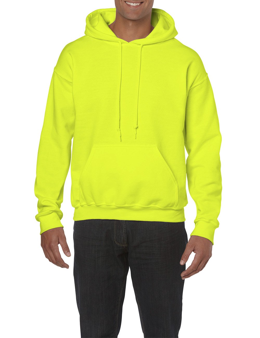 Gildan Men's Green - Grün (Safety Green 188) Adult Hooded 18500 Long Sleeve Hoodie, X-Large