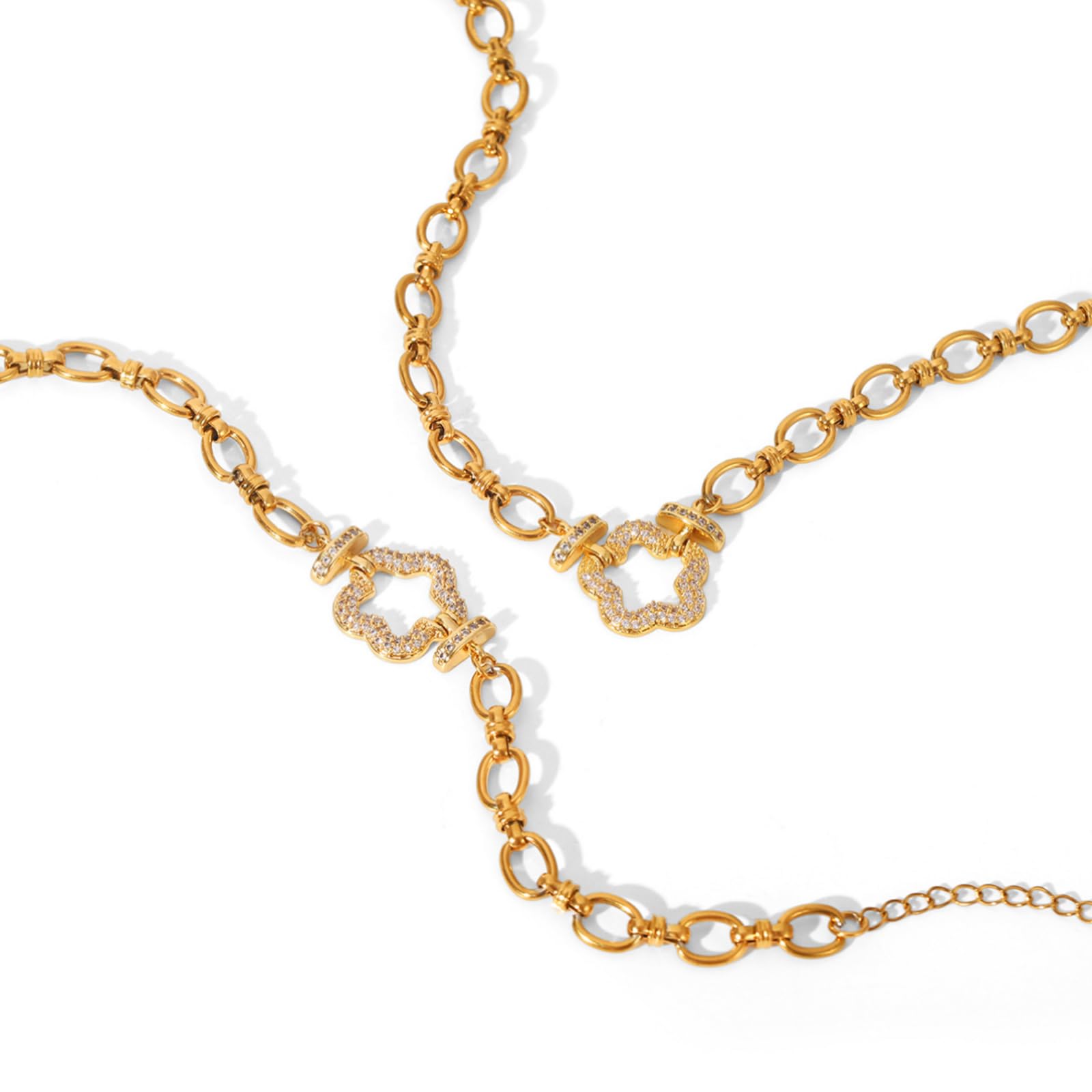 Set di collana e bracciale in acciaio inox placcato oro 18 carati, regalo di compleanno per mamma, moglie, fidanzata