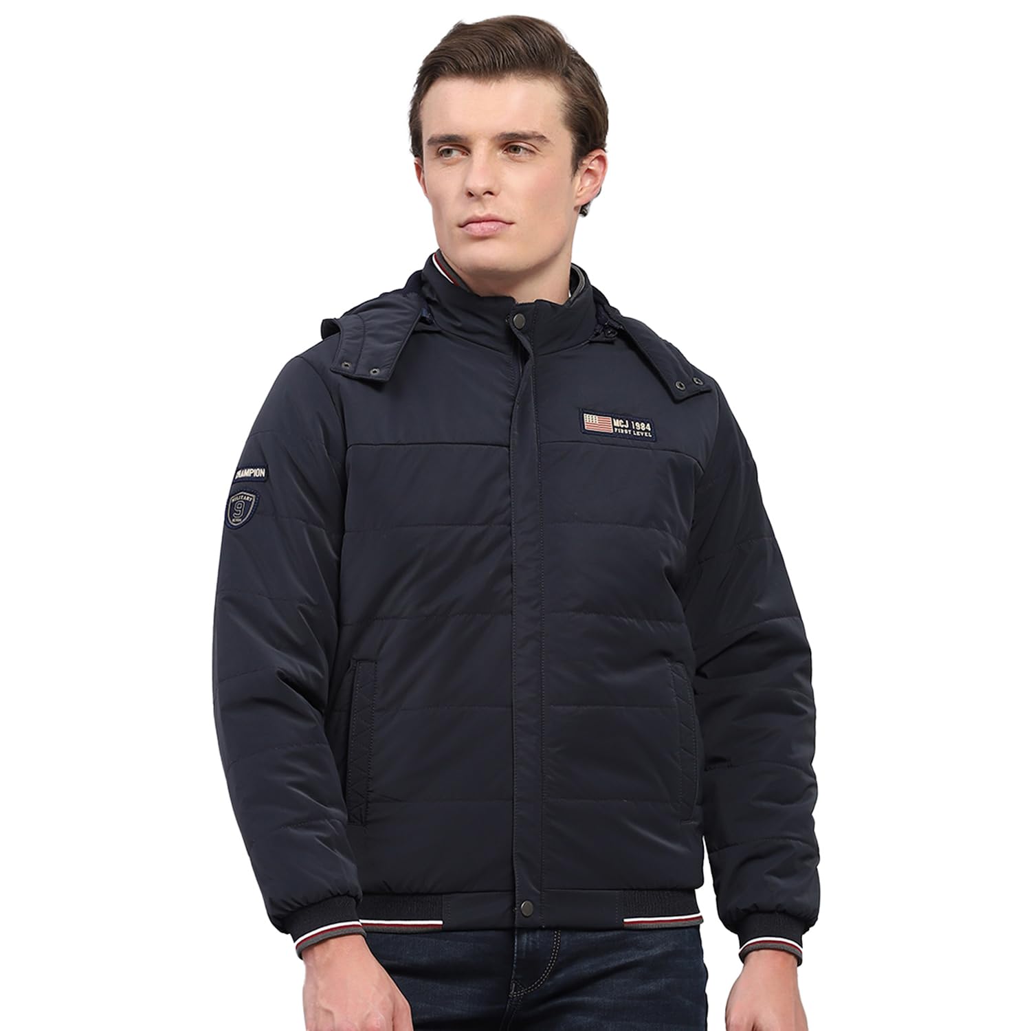 monte carlo Mens Solid Detachable Hooded Neck Full Sleeve Jacket (224066760)-picture-21