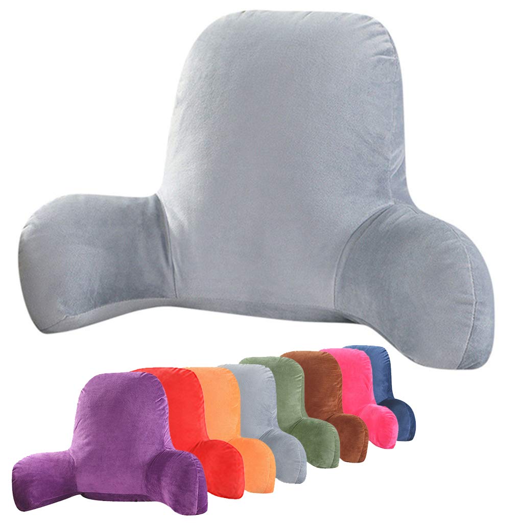 Large Plush Reading And TV Relax Pillow - Perfect for Adults, Teens, and Kids - For Bed Rest, Arm, Back, Pregnancy Lumbar & Head Neck Coccyx Lower Back Support Cushion,D,58x40x25cm