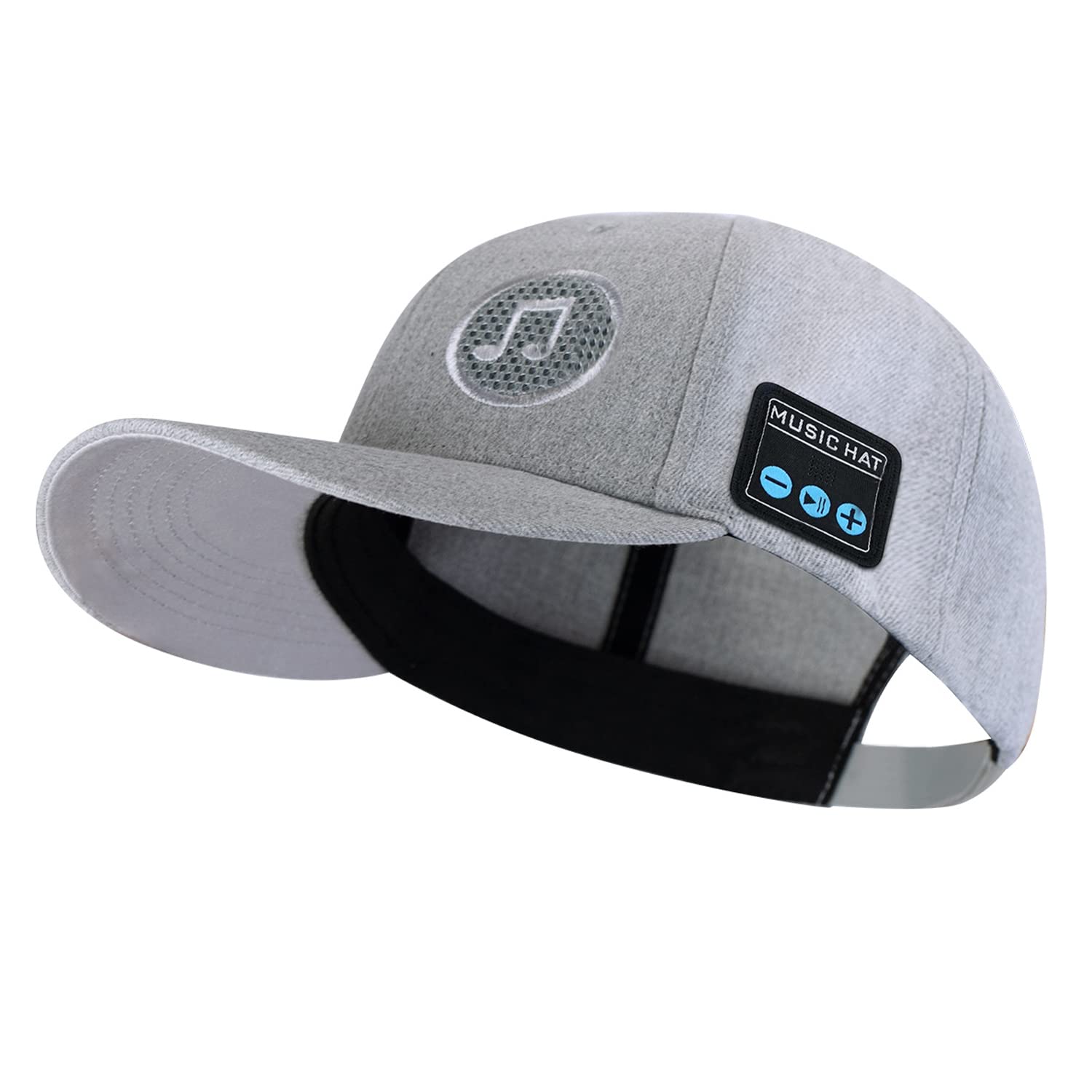 CALIONLTD Bluetooth Hat Wireless Smart Speaker Bluetooth Baseball Cap Adjustable for Outdoor Sport, Grey