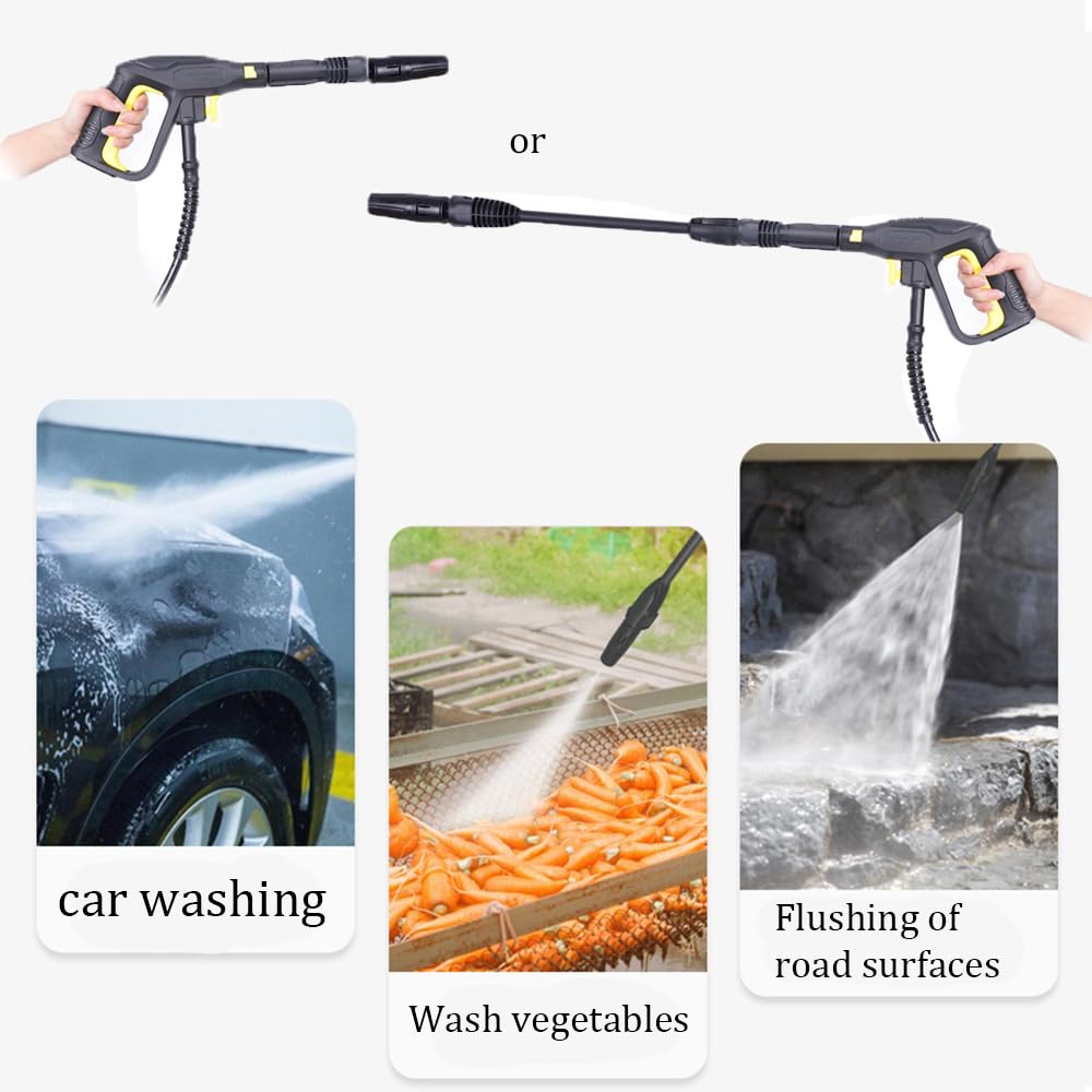 Pistola E Lancia Ricambio YUET Per Karcher K2-K7 - Ugello Regolabile, Quick Connect, Fino A 2100 PSI