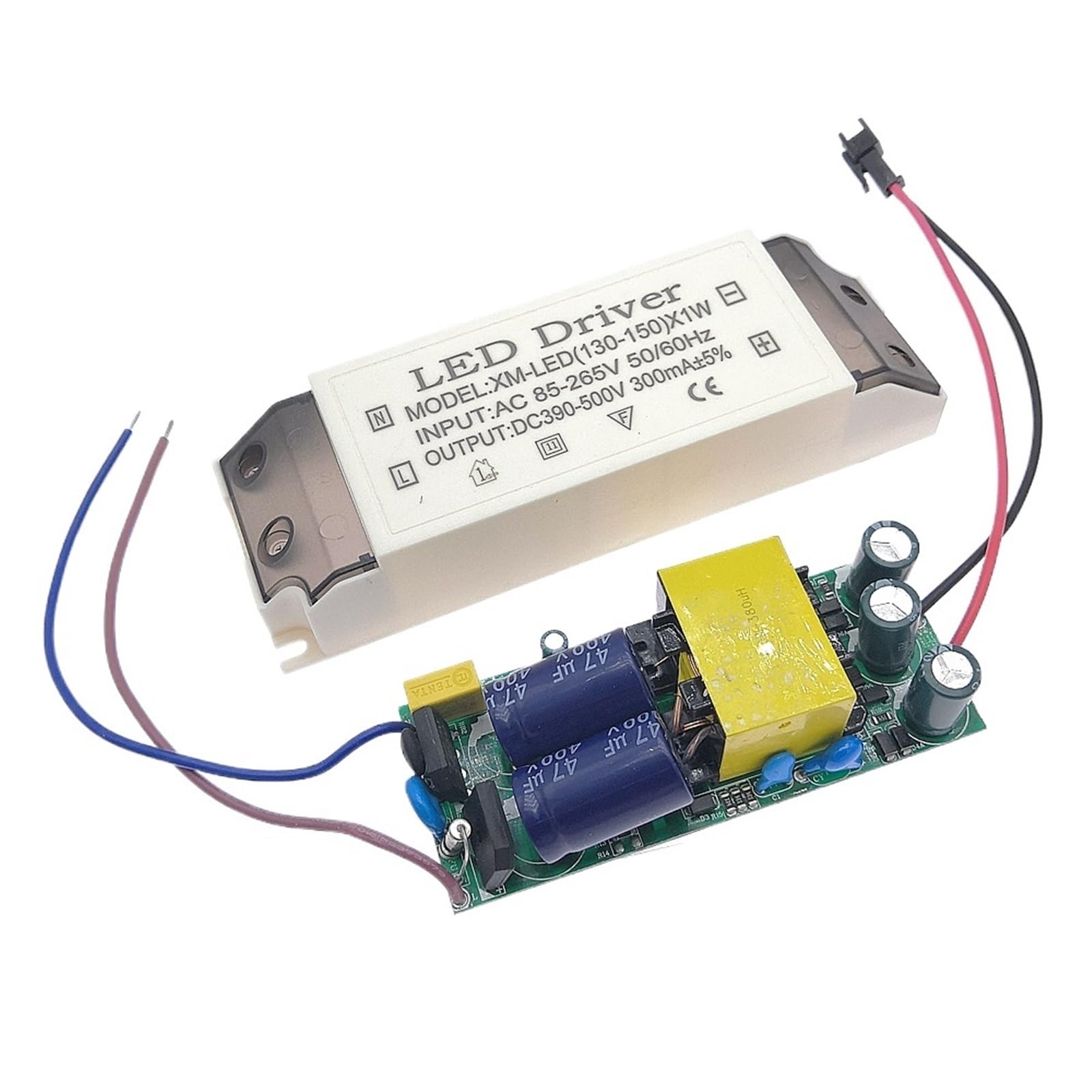 Driver LED AC110V 220V 300mA Alimentatore for lampada 100W-150W Trasformatore for illuminazione a corrente costante 100-130x1W 130-150x1W((130-150) X1W,5pcs)