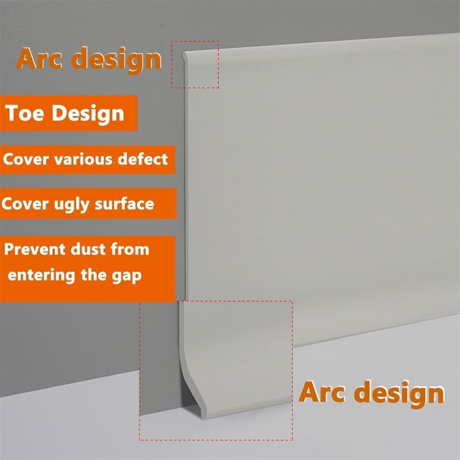 6m フレキシブルビニールベースボードモールディングトリム フレキシブルウォールベースモールディングトリム ほこりを避けるベースボー