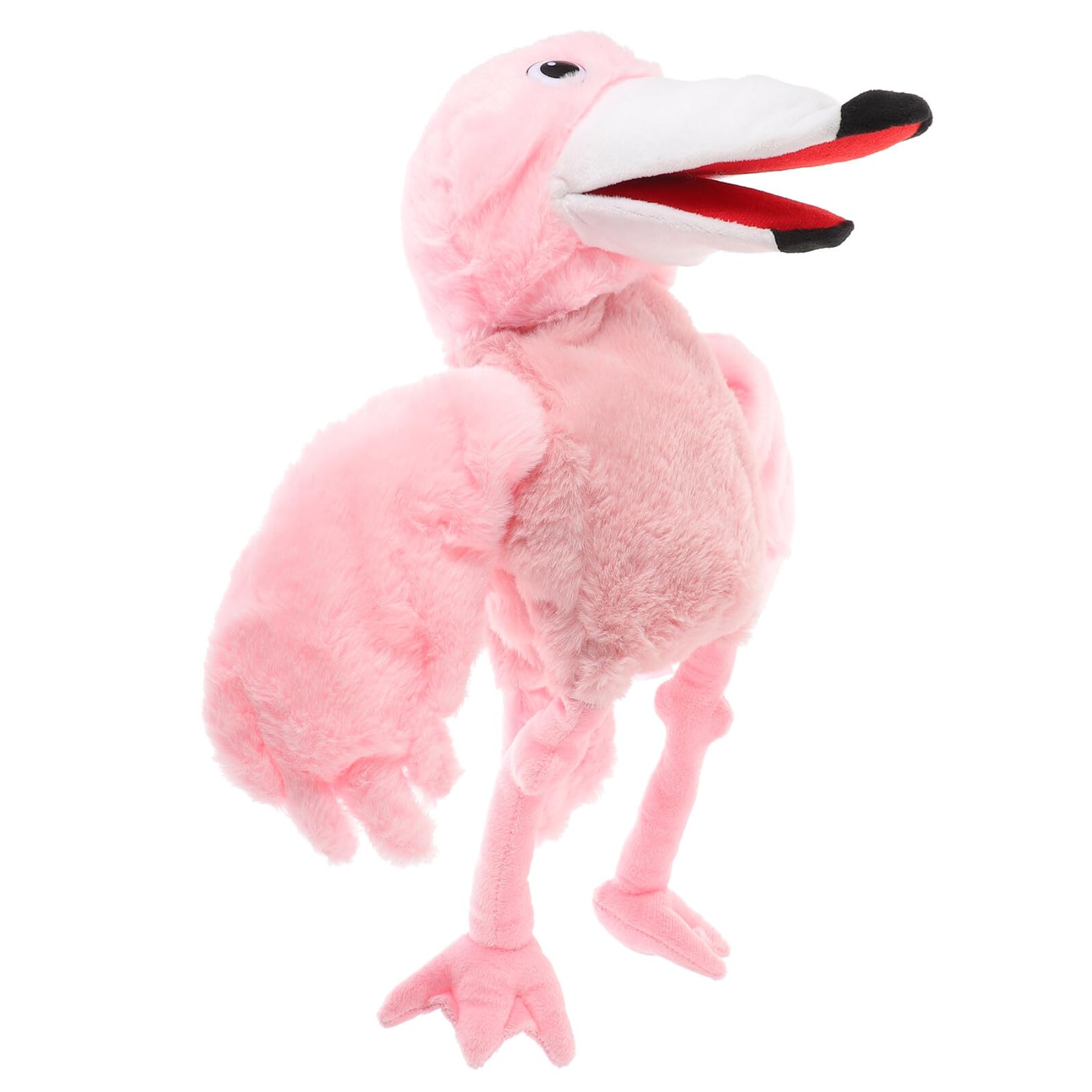 Marionetta a Mano Fenicottero in Peluche Morbido di Cotone Pp, Burattino Interattivo per Gioco di Ruolo e Narrazione, Giocattolo Educativo Adatto e Adulti, Stimola Creatività