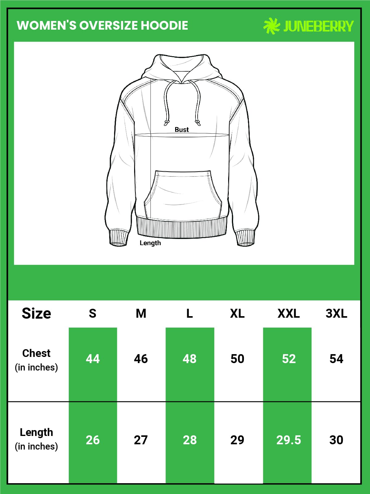 JUNEBERRY Damska bluza z kapturem oversize przędzenie pikowana bluza z kapturem z długim rękawem z nadrukiem graficznym dla kobiet S do 3XL