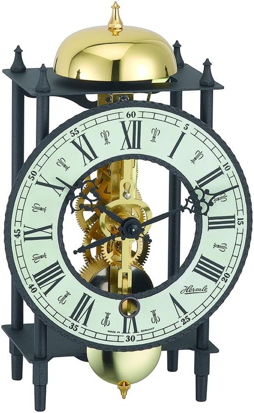 Skelet tafelklok goudkleurig metaal 23004-000711 Hermle