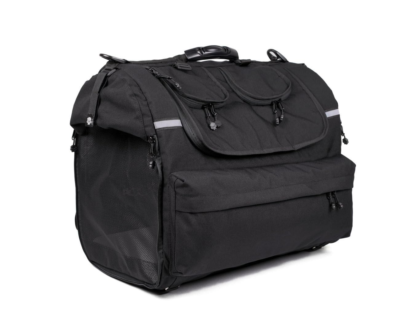 Pet Bag - Bolsa para moto para perros (2-36 kg), impermeable, portátil, con triple ventilación, para equipaje o asiento, de Cordura (doble)