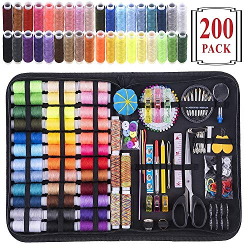 Sewing Kit, 200 Premium Sewing Supplies, 41 XL Thread Spools, Suitable for Traveller